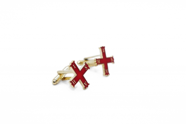 Manchetknopen Red Cross of Constantine nederlandse regalia maçonniek Vrijmetselarij Vrijmetselaarswinkel Loge