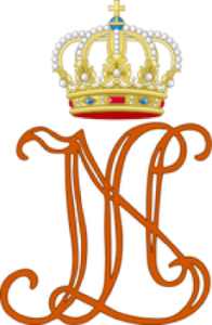 Das königliche Monogramm von Louis Napoleon, als er König der Niederlande war.