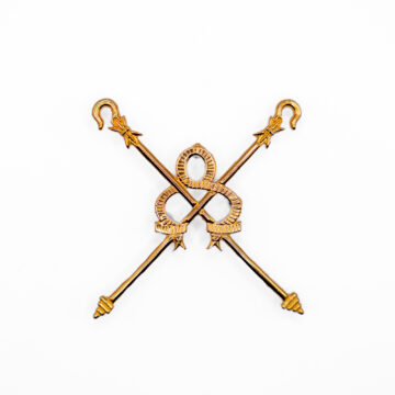 Knights Templar Priests Mijter Speld, Crossed Croziers